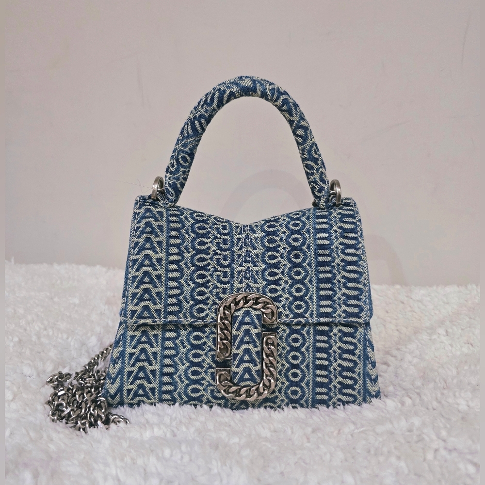 SOLD❌️Marc Jacobs The Washed Monogram Denim St - Preloved bag